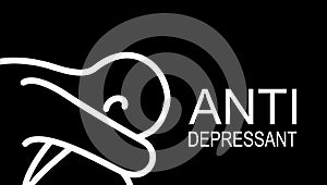 Illustration of Anti Depressant Medicine