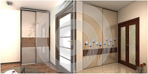 Illustration of apartment lobby area photo