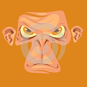 Illustration ape face