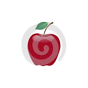 Illustration of apple fruit logo design template vector