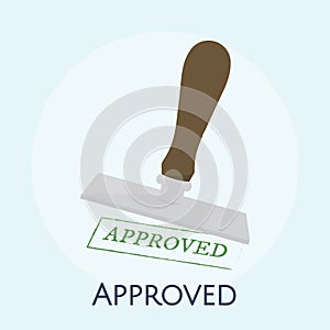Illustration of approved stamp on the document