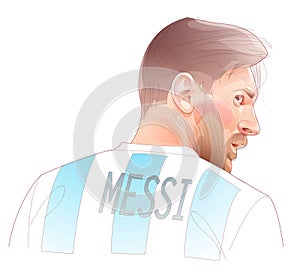 Illustration of Argentine soccer player Lionel Messi