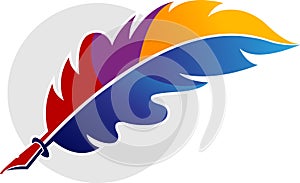 Creative Feather Pen Logo