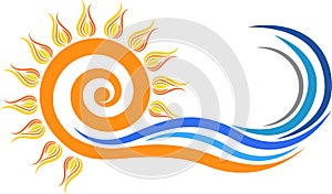 Swirl sun logo photo