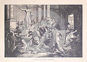 Illustration of the assassination of Julius Caesar photo