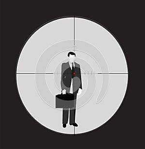Illustration of assassination,a man standing photo