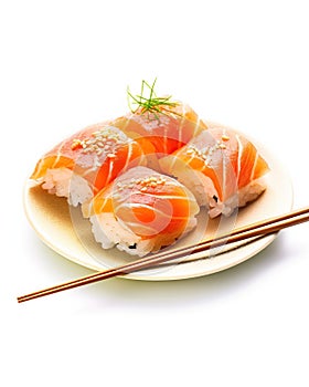 Illustration of assorted sushi