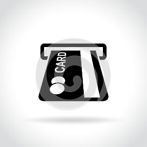 Atm icon on white background