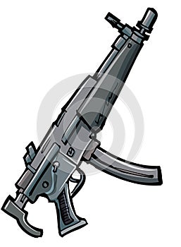 Illustration of an automatic rifle