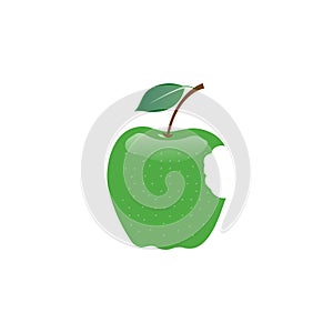 Illustration of apple fruit logo design template vector