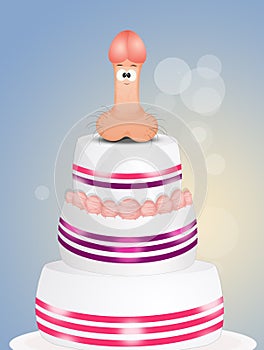 Illustration of Bachelorette cake