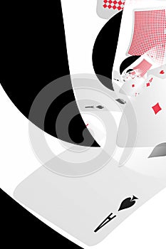 Illustration of a Background with Casino Elements. Concept of betting, gamble, game