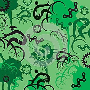 Cycling icons dynamic background.