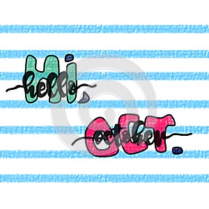 Illustration background hand lattering october