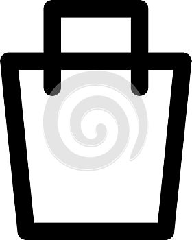 illustration of Bag outline on transparent background