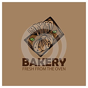 illustration of bakery shop design vector.