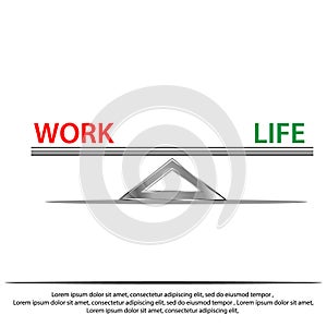 Illustration of a balance between work and life.