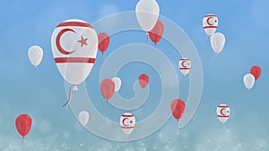 Illustration of baloons with northern cyprus flag