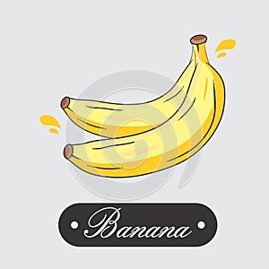 Illustration of a Banana in background