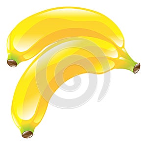 Illustration of banana fruit icon clipart