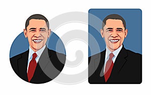 Illustration of Barack Obama, President USA photo