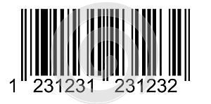 Illustration of barcode EAN 13 GTIN vector