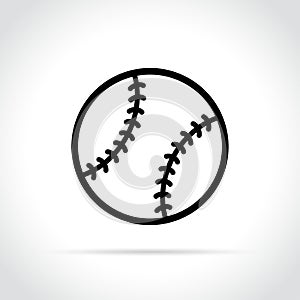 Baseball ball icon on white background