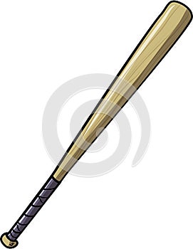 Illustration of baseball bat