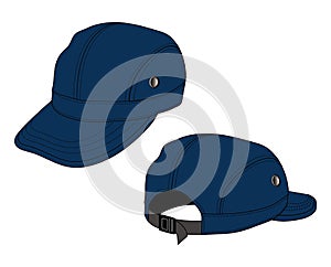 Illustration of baseball cap headgear / blue photo