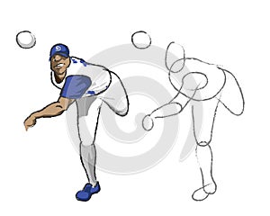 Illustration - Baseball player