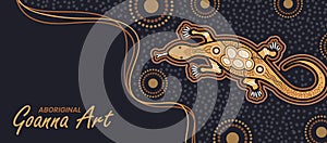 Aboriginal goanna poster design photo