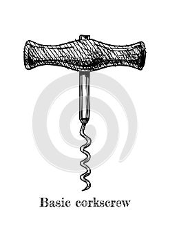 Illustration of basic corkscrew