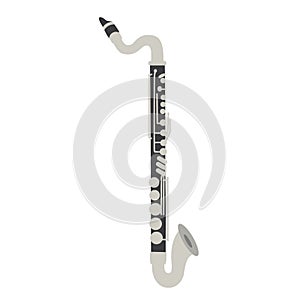 Illustration of a bass clarinet isolated on white background