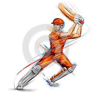 Batsman playing cricket championship sports