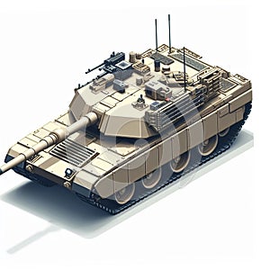 illustration of a battle tank isolated on a white background 4