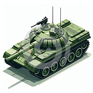 illustration of a battle tank isolated on a white background 8