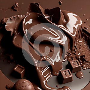 illustration of beautiful chocolate platter