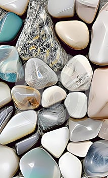 Illustration of beautiful coloured stones