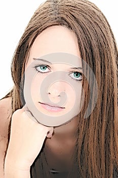 Illustration of Beautiful Fourteen Year Old Girl photo