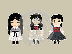 Illustration of a Beautiful Toy Doll