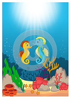Beautiful Underwater World Cartoon