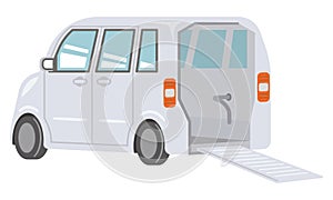 Illustration behind the welfare vehicle