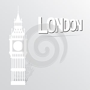 Illustration with big ben icon