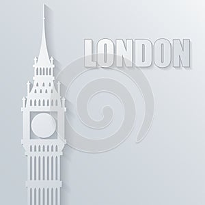 Illustration with big ben icon