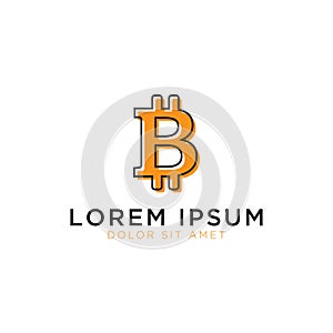 Bitcoin logo design template