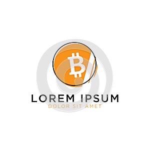 Bitcoin logo design template