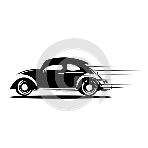 Illustration of a black classic car