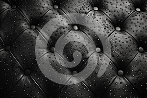 Illustration of black leather texture background for text or other graphics