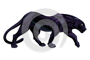 Illustration of a black panther