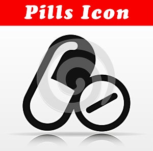 Black pills vector icon design